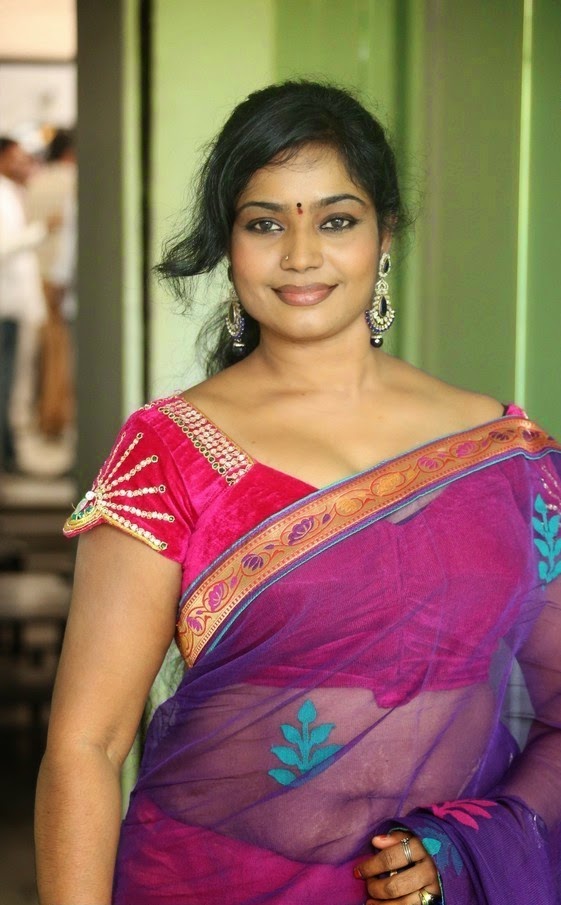 Jayavani Aunty Hot Sexy Navel Show In Transparent Saree 2 Aaaacrg