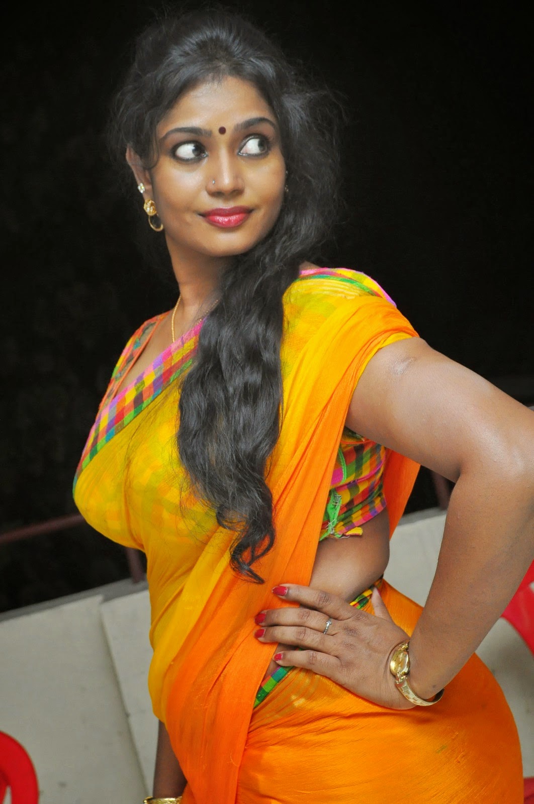 Jayavani Aunty Hot Sexy Navel Show In Yello Saree 1 Aaaabmm