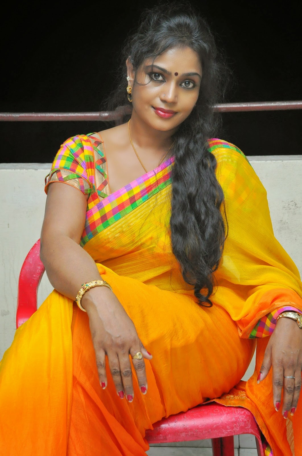 Jayavani Aunty Hot Sexy Navel Show In Yello Saree 2 Aaaacnk