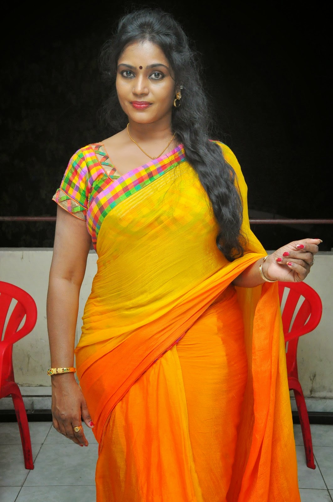 Jayavani Aunty Hot Sexy Navel Show In Yello Saree 5 Aaaafeq