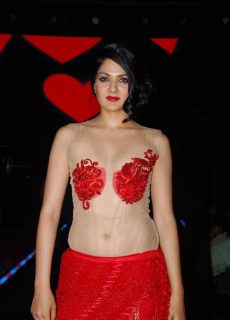 Sakshi Chaudhary Sexy Navel And Cleavage Show In Transparent Dress