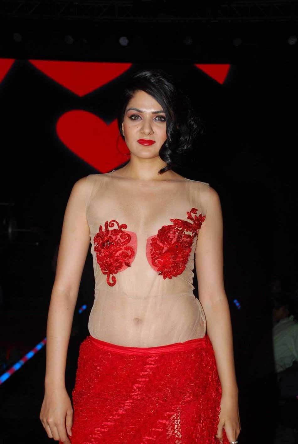 Sakshi Chaudhary Sexy Navel And Cleavage Show In Transparent Dress 4 Aaabgcq