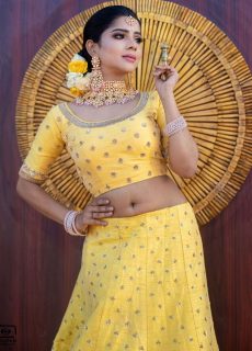 Actress Pavithra Lakshmi Hot Sexy Navel Show In Saree Photoshoot Stills