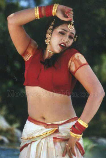 Actress Meena Hot Navel Show In Bikini Saree Photos Collection 21
