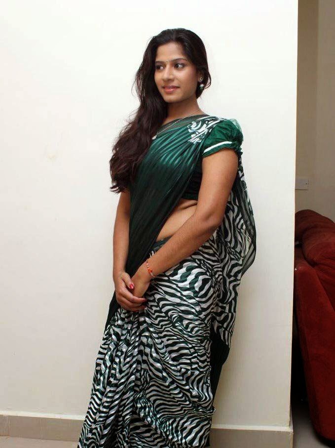 Actress Meenal Aunty Hot Sexy Navel Show In Transparent Saree Photos 01