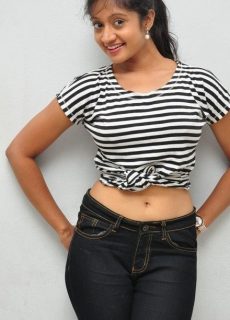 Actress Sandeepthi Hot Sexy Navel Show In  Jeans & T-Shirt Photoshoot Stills