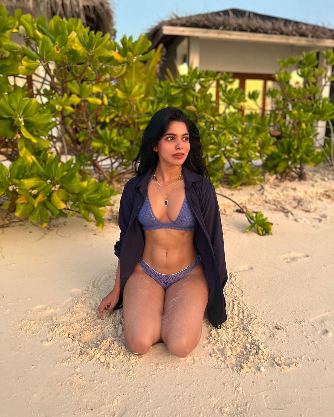 Actress Divya Bharathi Hot Sexy Navel Cleavage Show In Bikini Photos From Maldives Photos 3